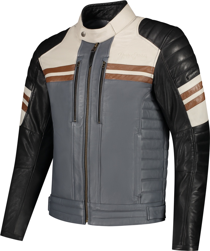 RustyStitchesMotorradJackeSteve68205Black-Beig-Grey-Maro-S