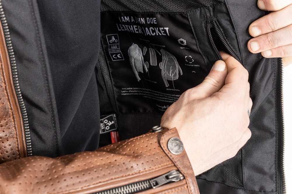 JohnDoeMotorradLederjackeLeatherJacketStormTobacco-XXL