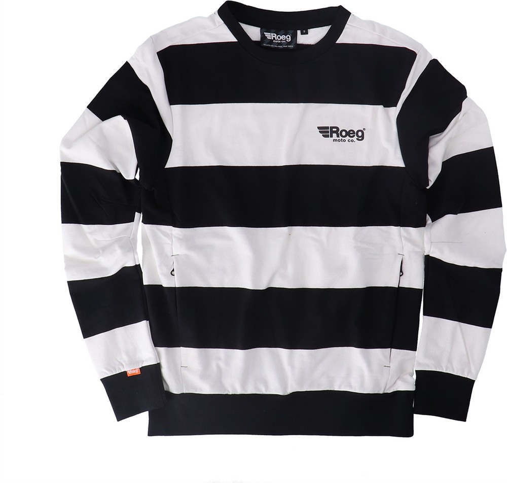 RoegHoodedSweatshirtShawnPocketSweatWhiteBlack-S