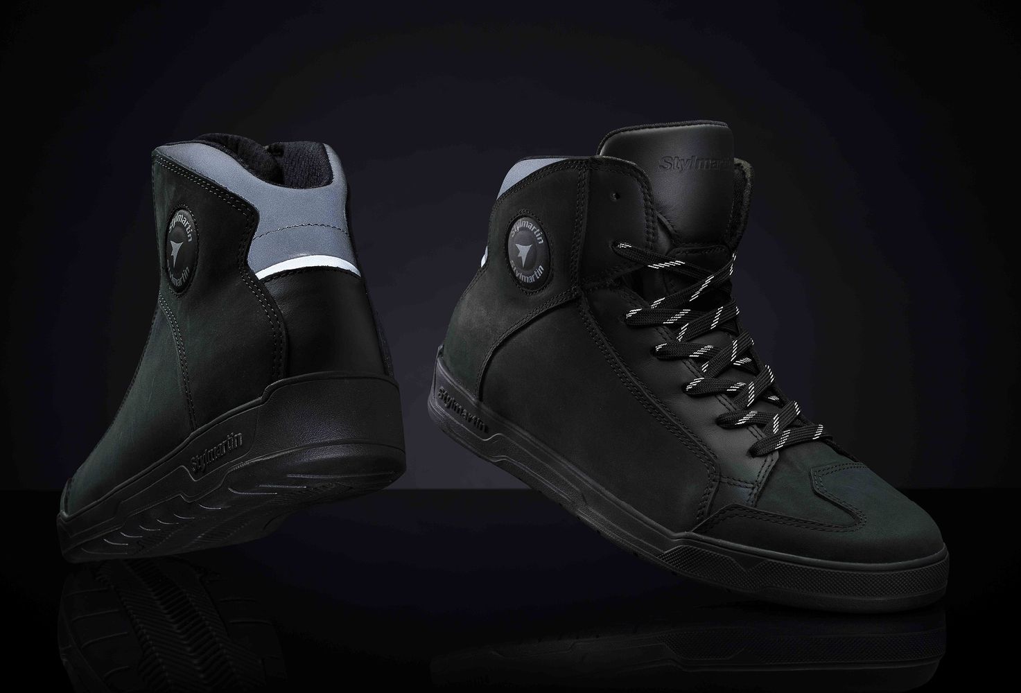 StylmartinMotorradSchuhMattWPBlack