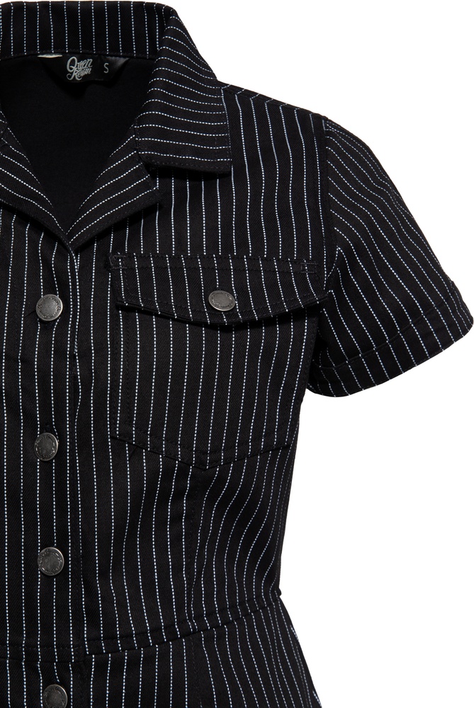 QueenKerosinDamenPinstripeRetroPencilKleidQKU46001