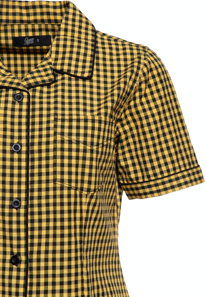 QueenKerosinDamenRetroHemdbluseGelb-3XL