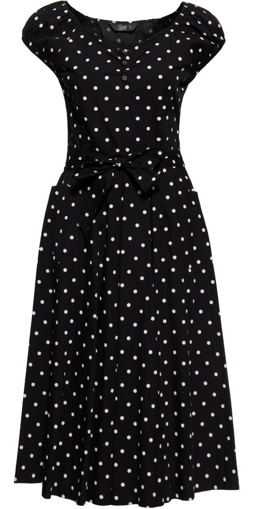 QueenKerosinDamenSwingKleidSchwarz-3XL