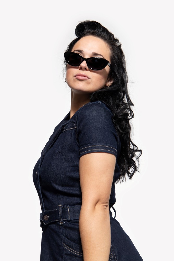 QueenKerosin50sSwingJeanskleidmitStickereiQK4211015338Denim