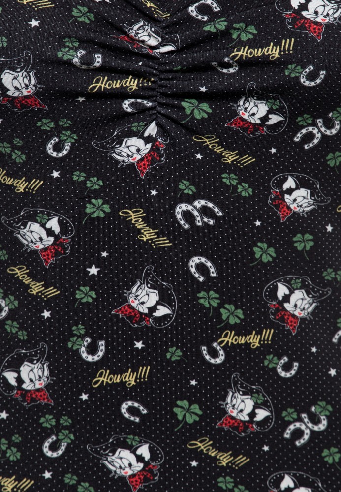 QueenKerosinDamenHowdyTopSchwarz