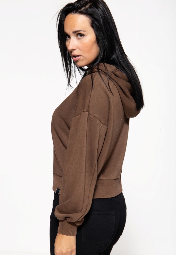 QueenKerosinHoodieQKI14002Dunkelbraun