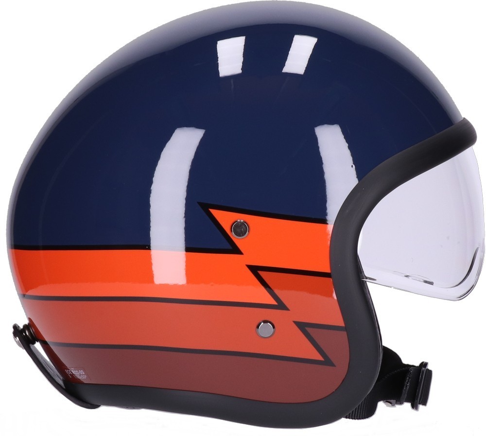 RoegJethelmSundownLightningHelmetNavyGraphic-XS